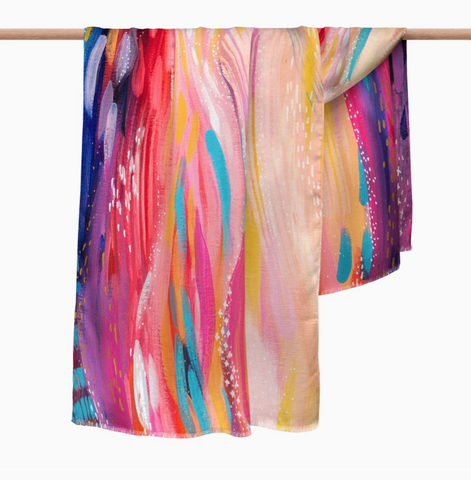Silk Blend Shawl Ettavee Brush Strokes 90