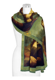 Silk Blend Shawl Da Vinci Mona Lisa