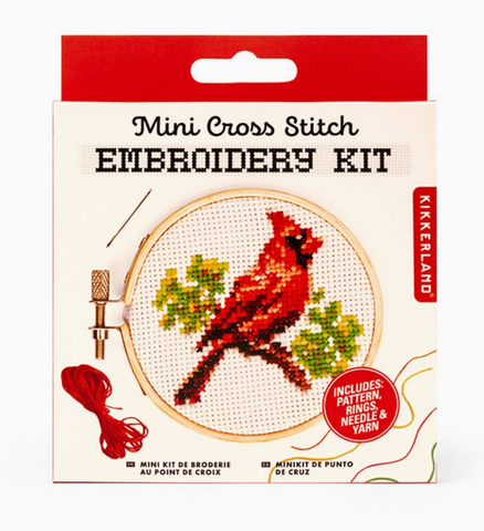 Cardinal Mini Cross Stitch Embroidery