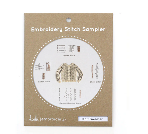 Knit Sweater - Embroidery Stitch Sampler