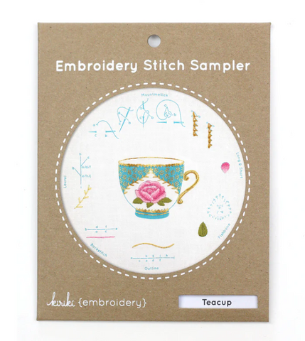 Teacup - Embroidery Stitch Sampler