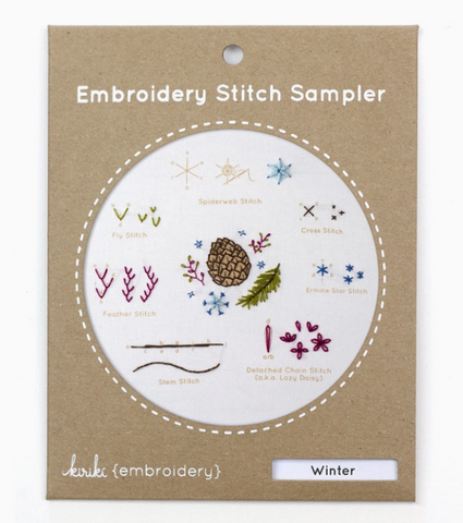 Winter - Embroidery Stitch Sampler