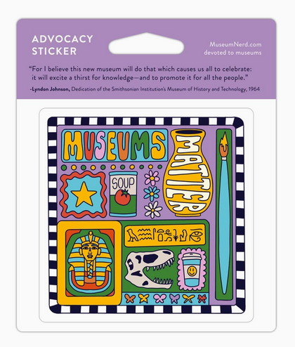 Museums Matter Color Illustration Sticker