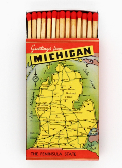 Greetings from Michigan Extra-Long 4" Matches