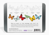 Coloring Postcards with 6 Butterfly & Moth Designs
