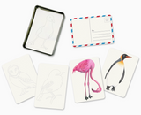 Coloring Postcards with 6 Bird Designs