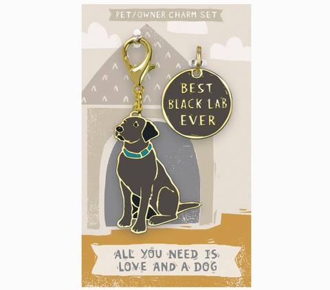 Best Black Lab Ever Charm Set