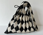 Large Knit Pleated Crossbody Shoulder Bag