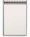 Medium Sketchbook 10x7"- Basic Spiral Fliptop (Black)