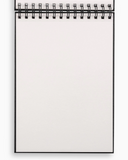 Medium Sketchbook 10x7"- Basic Spiral Fliptop (Black)