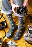 Vintage Camera Crew Socks