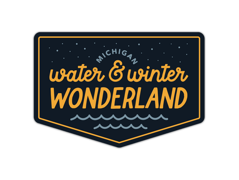 Michigan Water Winter Wonderland Sticker