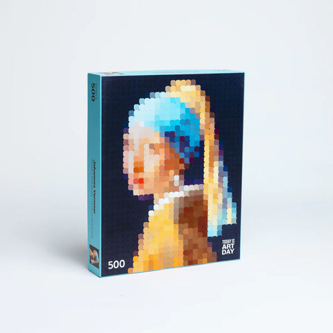 Vermeer Girl With Pearl Earring Pixel Art Puzzle